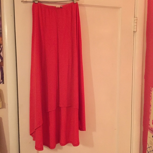 Pink high low skirt