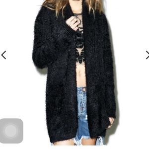 Black fuzzy sweater !