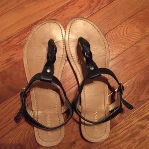 Black and Tan Sandals