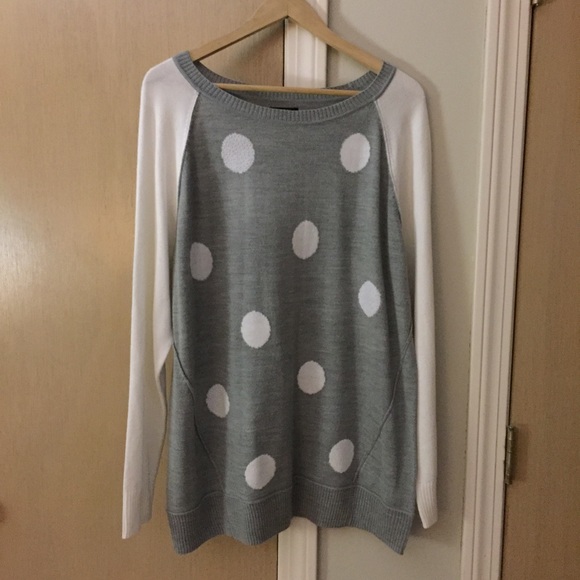 Polka dot tunic sweater