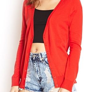 Forever 21 Classic Red Cardigan