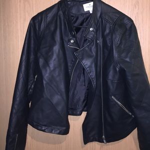 Black leather jacket