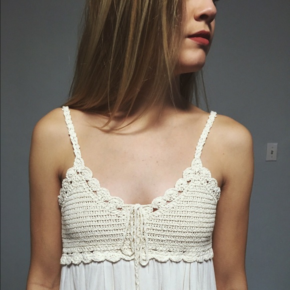 🚫SOLD🚫Cream Crochet Dress