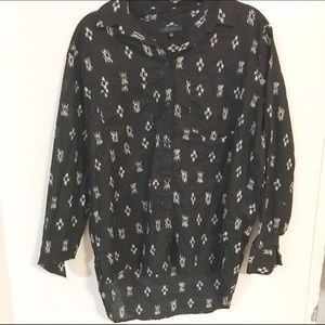 Madewell Print Button Down Blouse