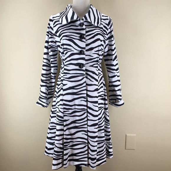 Monroe & Main Jackets & Blazers - Monroe & Main Zebra Print Trench Coat