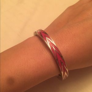 Pink striped bangle