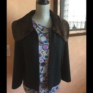 Sweater with Faux Collar