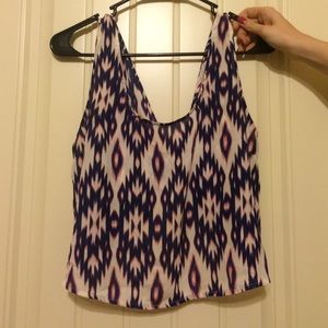 Blue and pink bow crop