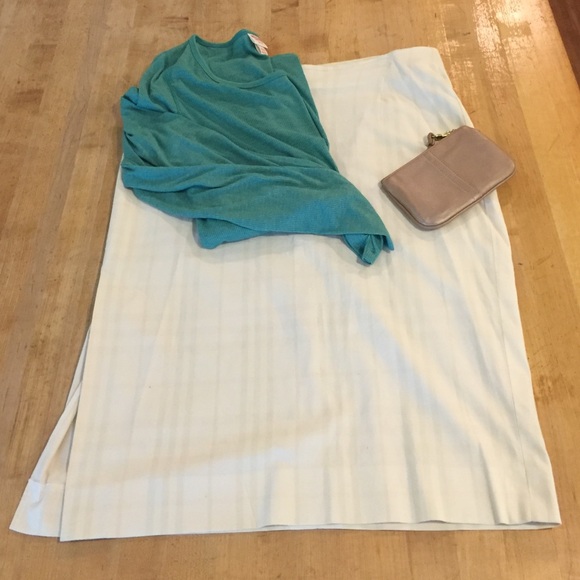 Cream Burberry Pencil Skirt Size 12-fits like 14