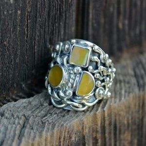 Ring original design 950 silver handmade