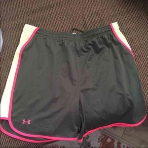 Green and pink under armor shorts