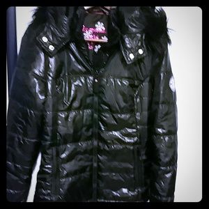 Black Faux fur jacket💕