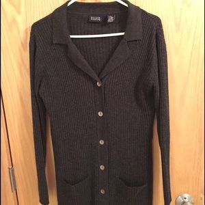 Gray Button Down Cardigan - Medium