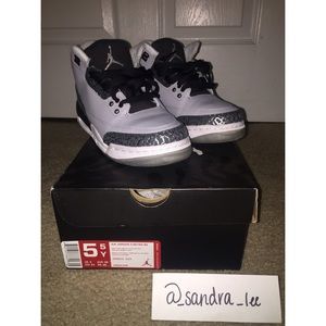 Air Jordan 3 Retro BG Wolf Grey/Metallic Silver