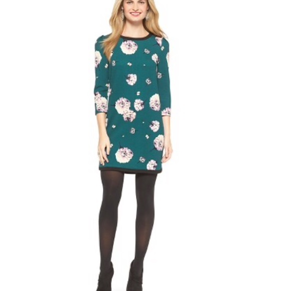 New green floral dress