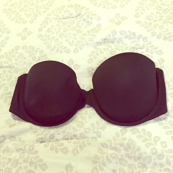 PINK Victoria's Secret strapless black bra