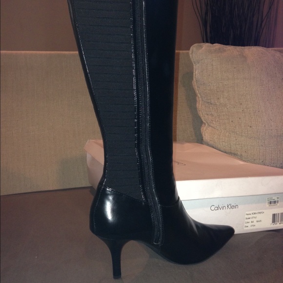 Calvin Klein black heel boots