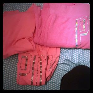 Pink pants very neck and a pink colored tank