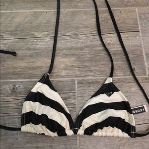 Black and white ROXY SWIM TOP