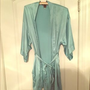 Victoria Secret Seafoam Green Silk Kimono