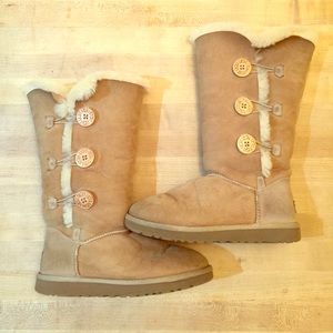 UGG Bailey Button Triplet Tall- Sand (Tan)