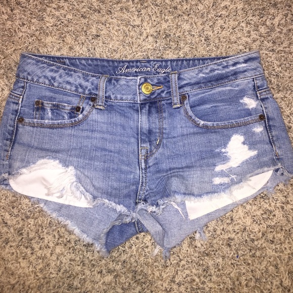 Distressed A&E Jean shorts