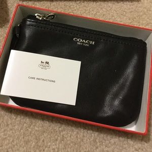 COACH black wristlet