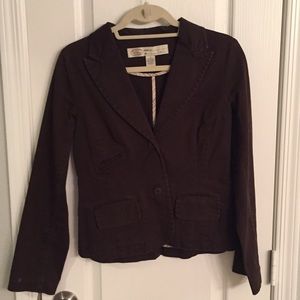 Anthropologie (Sitwell) brown khaki jacket.