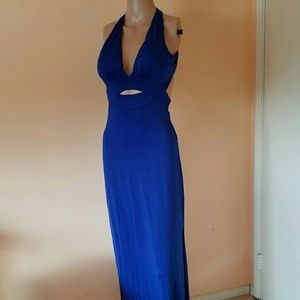 Long duke blue Ally dress