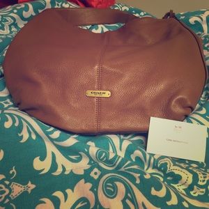 NWOT Coach pebble leather satchel