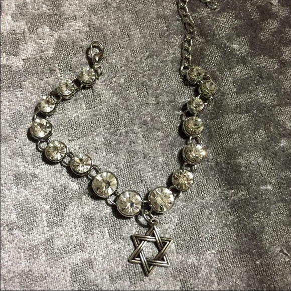 925p crystal star of david bracelet