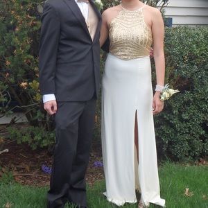 Masquerade Cream/Gold Prom/Formal Dress