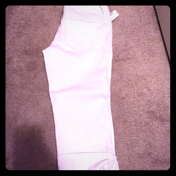 White Maurice's straight leg Capri