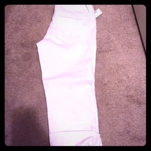 White Maurice's straight leg Capri