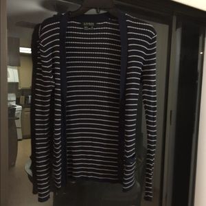 Ralph Lauren Navy and white striped cardigan