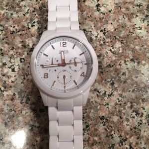 White Guess Watch