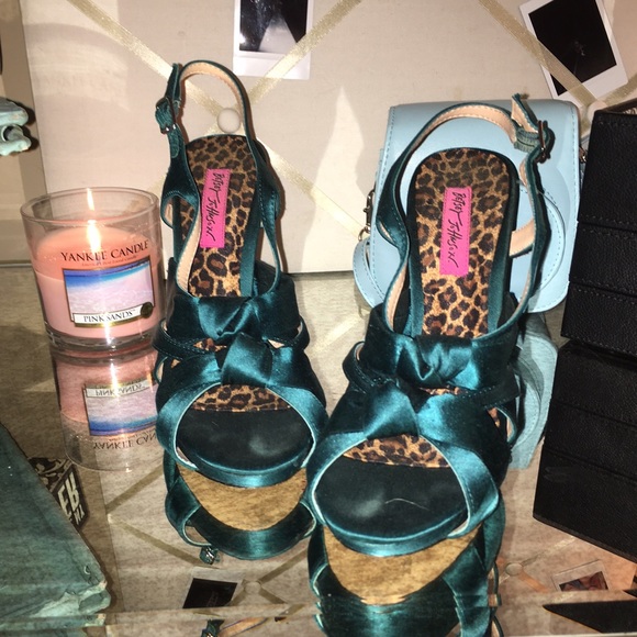 Betsey Johnson Teal Heels