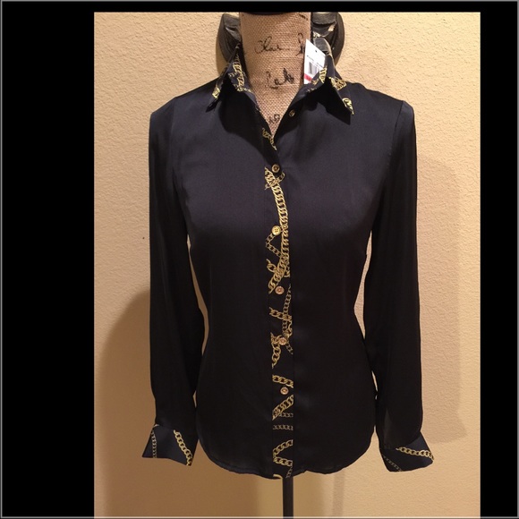 Michael Kors Tops - Michael Kors Silk Chains Button Down 💥