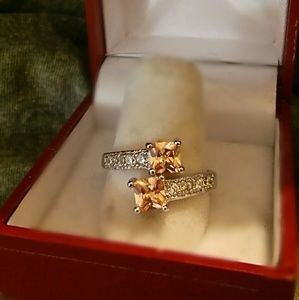 BUNDLE FOR CUPI Sterling Amber Gem Wrap Ring