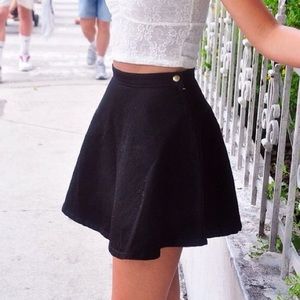 American Apparel black denim circle skirt