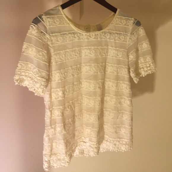 Cream Lace Blouse