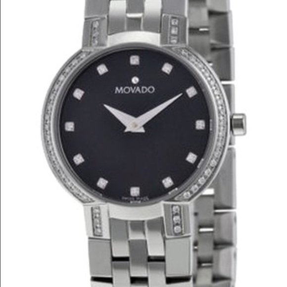 Movado Women's "Faceto" Watch with Diamonds