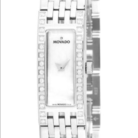 Movado  'Esperanza" Stainless Steel Diamond Watch