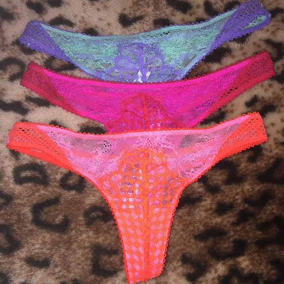 3 Pairs Victoria Secret Thongs
