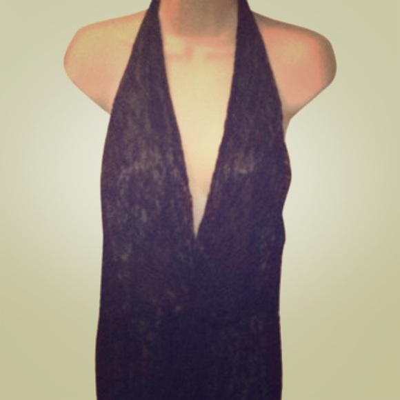 Carmen Marc Valvo Halter Gown