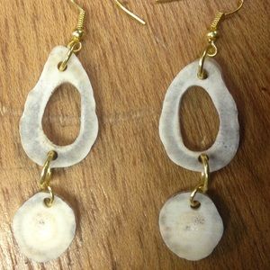 Deer antler earrings