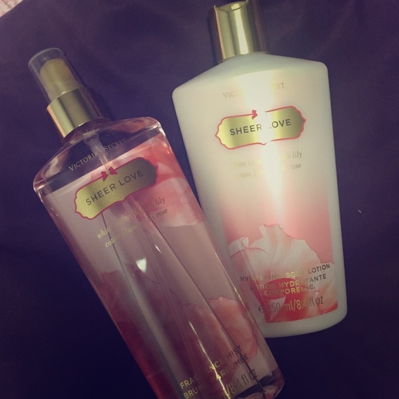 Victoria secret sheer love lotion and spray