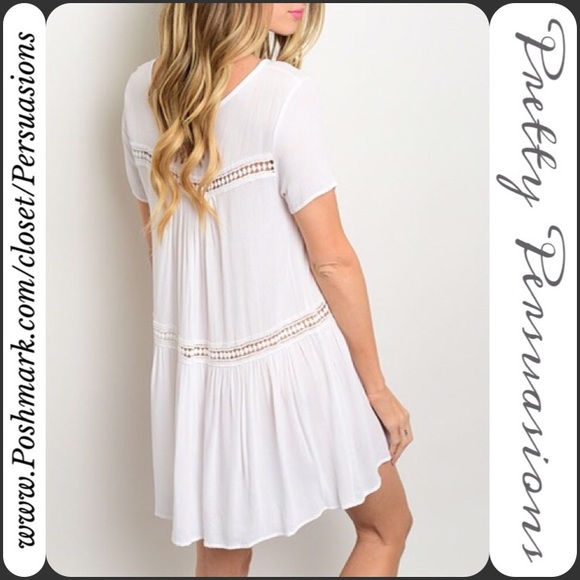 SOLD NWT White Lace Crochet Baby Doll Tunic - Picture 2 of 2