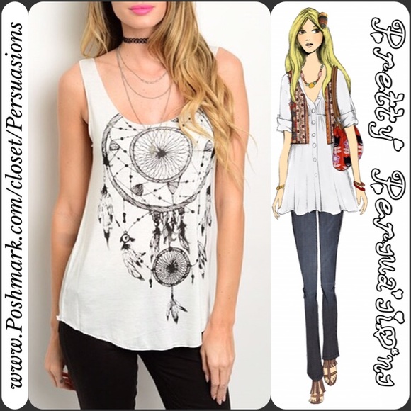 SOLD OUT Boho Graphic Print Dream Catcher Tank Top - Picture 2 of 3