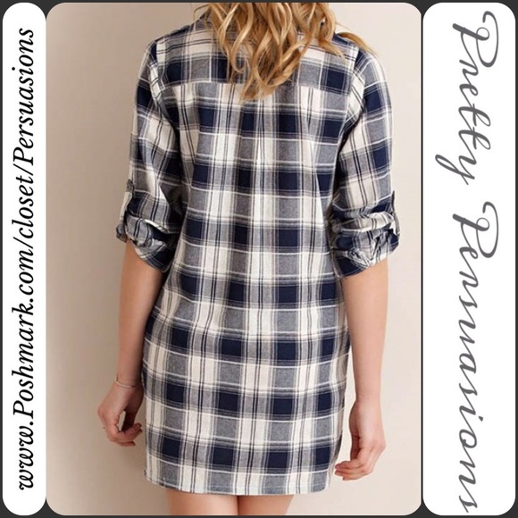 STEAL DEAL LAST ONE~Plaid Knot Waist Shirt Dress - Picture 4 of 4